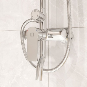 Смеситель с верхним душем, Helic, Milardo, HELSB1FM06