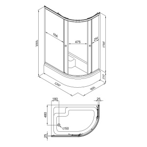 Душевое Ограждение Коралл 120*80 В Левое средний поддон стекло мозаика Душевое Ограждение Коралл 120*80 В Левое средний поддон стекло мозаика