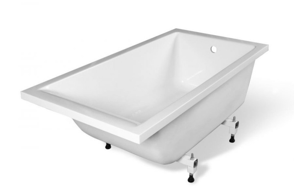 Ванна из искусственного камня Эстет Дельта 150х75 с возможностью изменения размера (комплект) с подставкой и сливом