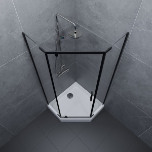 Душевой уголок "Дека-Блэк", без поддона 900x900x1900 Душевой уголок "Дека-Блэк", без поддона 900x900x1900
