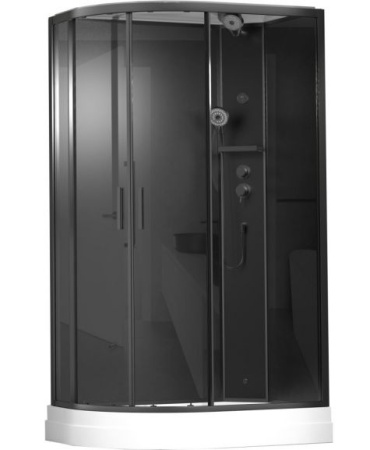  Душевая кабина Timo Premium Ilma 902 R Black 120*80*203 без крыши
