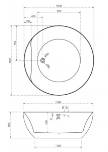 Акриловая ванна ABBER AB9280 150х150 Акриловая ванна ABBER AB9280 150х150