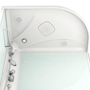Душевая кабина Domani Spa Delight Slim high 128R с электрикой, высокий поддон 1200x800x2190 (бел. стенки, сатин. мат. стекла) DS01DS128RHWM10 Душевая кабина Domani Spa Delight Slim high 128R с электрикой, высокий поддон 1200x800x2190 (бел. стенки, сатин. мат. стекла) DS01DS128RHWM10
