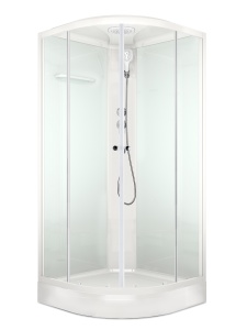 Душевая кабина Domani-Spa Delight Slim 88  80х80 см матовое стекло переднее  Душевая кабина Domani-Spa Delight Slim 88  80х80 см матовое стекло переднее