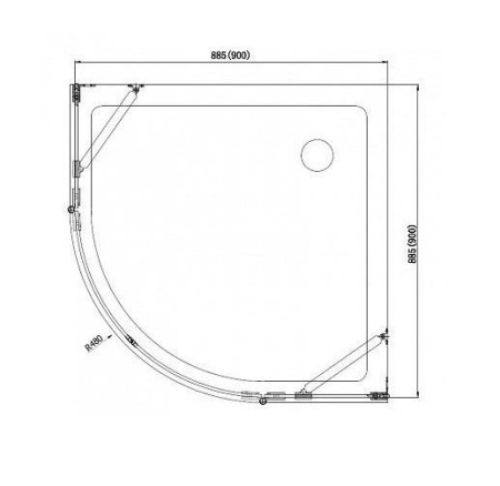 Душевой уголок Aquanet Beta NWD2242 90*90*200 R480 без поддона