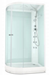 Душевая кабина Domani Spa Delight high Slim 128R с электрикой, низкий поддон 1200x800x2190 (бел. стенки, сатин. мат. стекла) DS01DS128RLWM10  Душевая кабина Domani Spa Delight high Slim 128R с электрикой, низкий поддон 1200x800x2190 (бел. стенки, сатин. мат. стекла) DS01DS128RLWM10