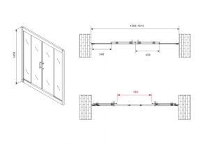 Шторка на ванну ABBER Schwarzer Diamant AG57160M 160*140 L/R Шторка на ванну ABBER Schwarzer Diamant AG57160M 160*140 L/R