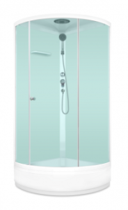 Душевая кабина Domani Spa Simple 99 mid V1.2 без электрики, с крышей, средний поддон 900x900x2180 (бел. стенки, сатин мат. стекла) DS01Sm99MWM00-V1.2   Душевая кабина Domani Spa Simple 99 mid V1.2 без электрики, с крышей, средний поддон 900x900x2180 (бел. стенки, сатин мат. стекла) DS01Sm99MWM00-V1.2